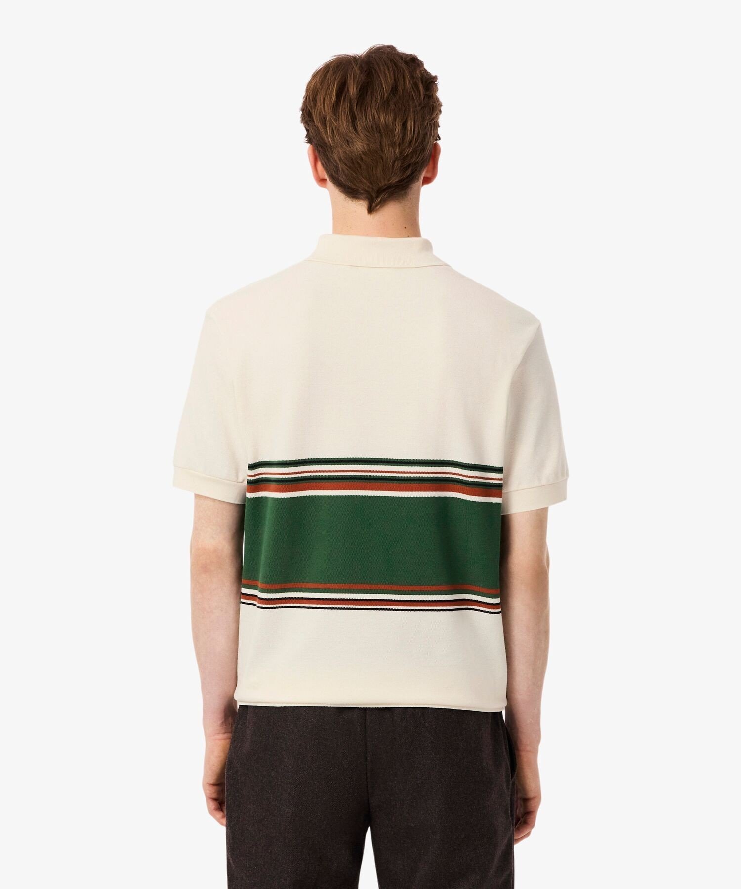 【SALE／30%OFF】LACOSTE フレンチメイドパネルボーダポロシャツ ラコステ トップス ポロシャツ ホワイト【送料無料】