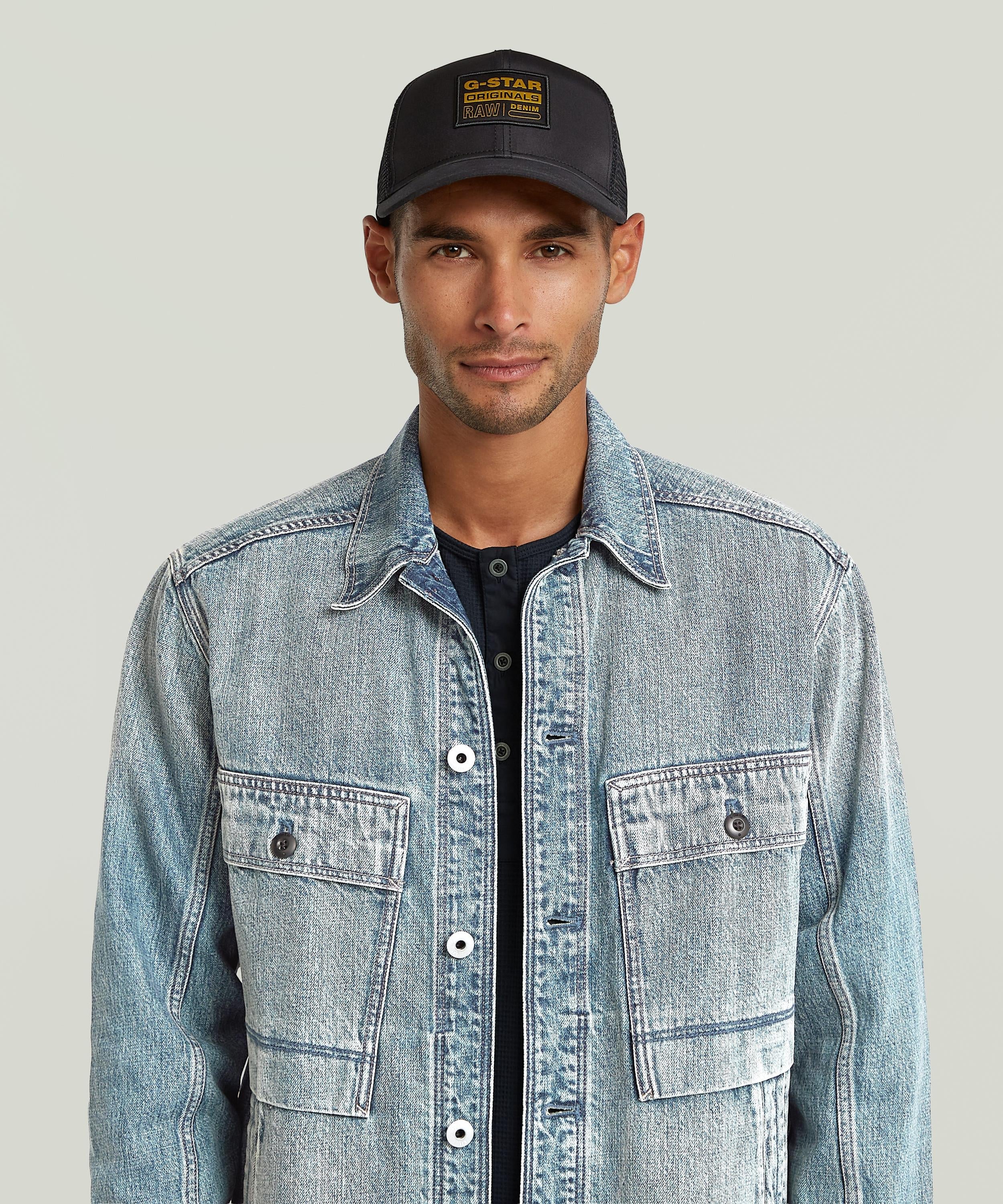 G-Star RAW 【公式ショップ】Baseball Trucker Cap/ベースボールメッシュキャップ/トラッカーキャップ ジースターロゥ 帽子 キャップ ブラック【送料無料】