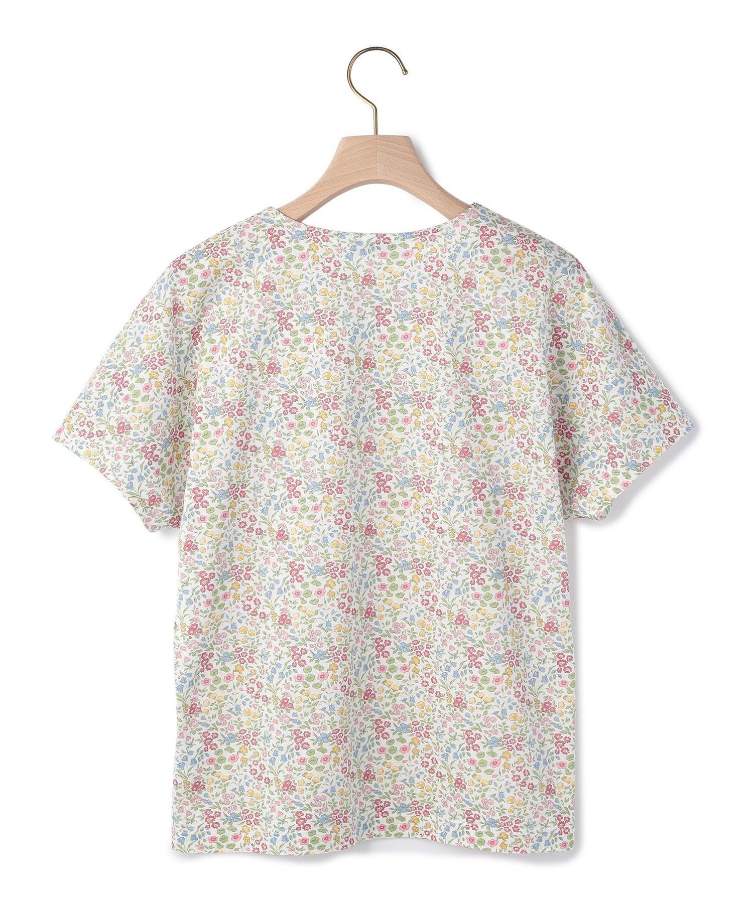 SCAPA Liberty Printシャインカットソー スキャパ トップス カットソー・Tシャツ ブルー レッド