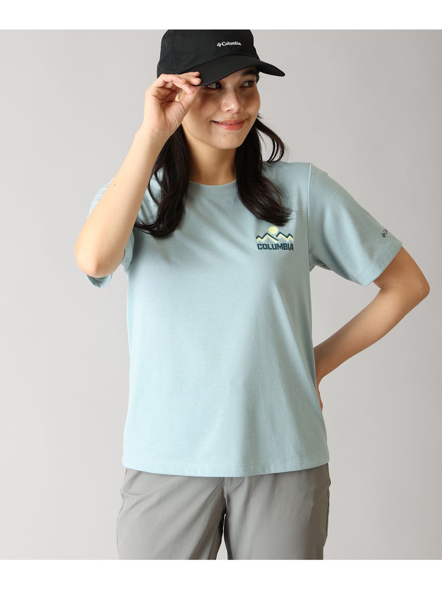 Columbia/ ウィメンズシダートレイルアウトドアグラフィックTシャツ /コロンビア コロンビア トップス カットソー・Tシャツ ブラック ベージュ ブルー