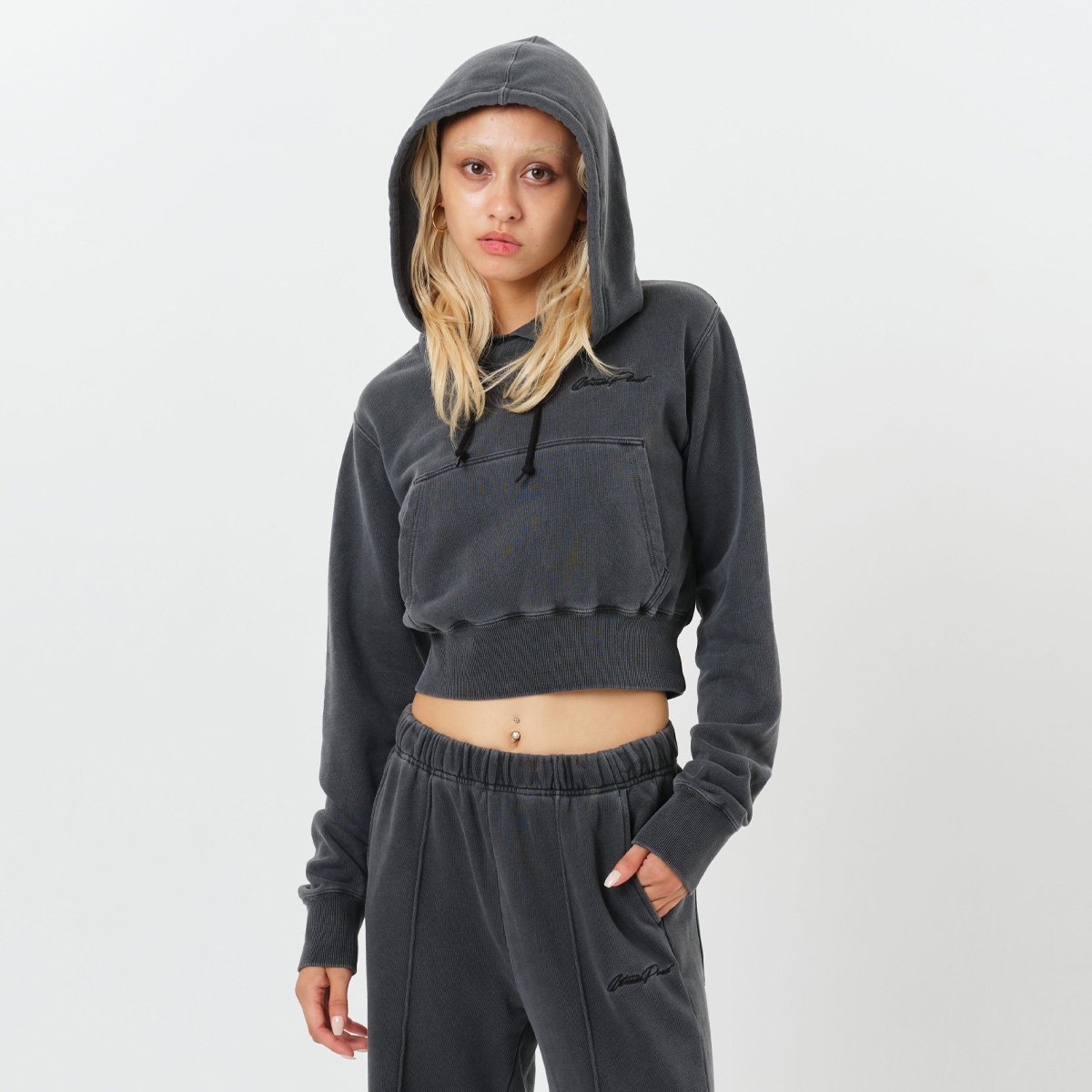 atmos pink atmos pink Compact Sweat Hoodie Tops BLACK アトモス トップス パーカー・フーディー ブラック【送料無料】