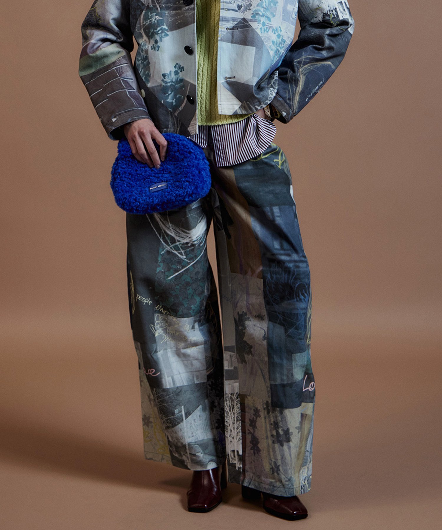 MAISON SPECIAL Collage Drawing Pants メゾンスペシャル パンツ その他のパンツ ブラック