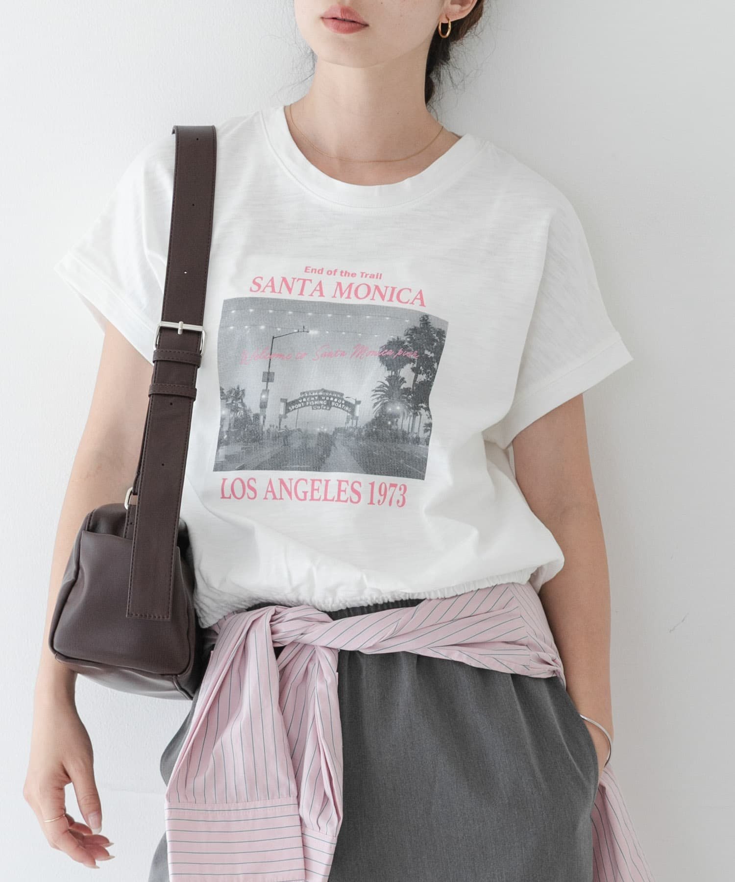 Sonny Label フォトプリントドルマンTシャツ サニーレーベル トップス カットソー・Tシャツ