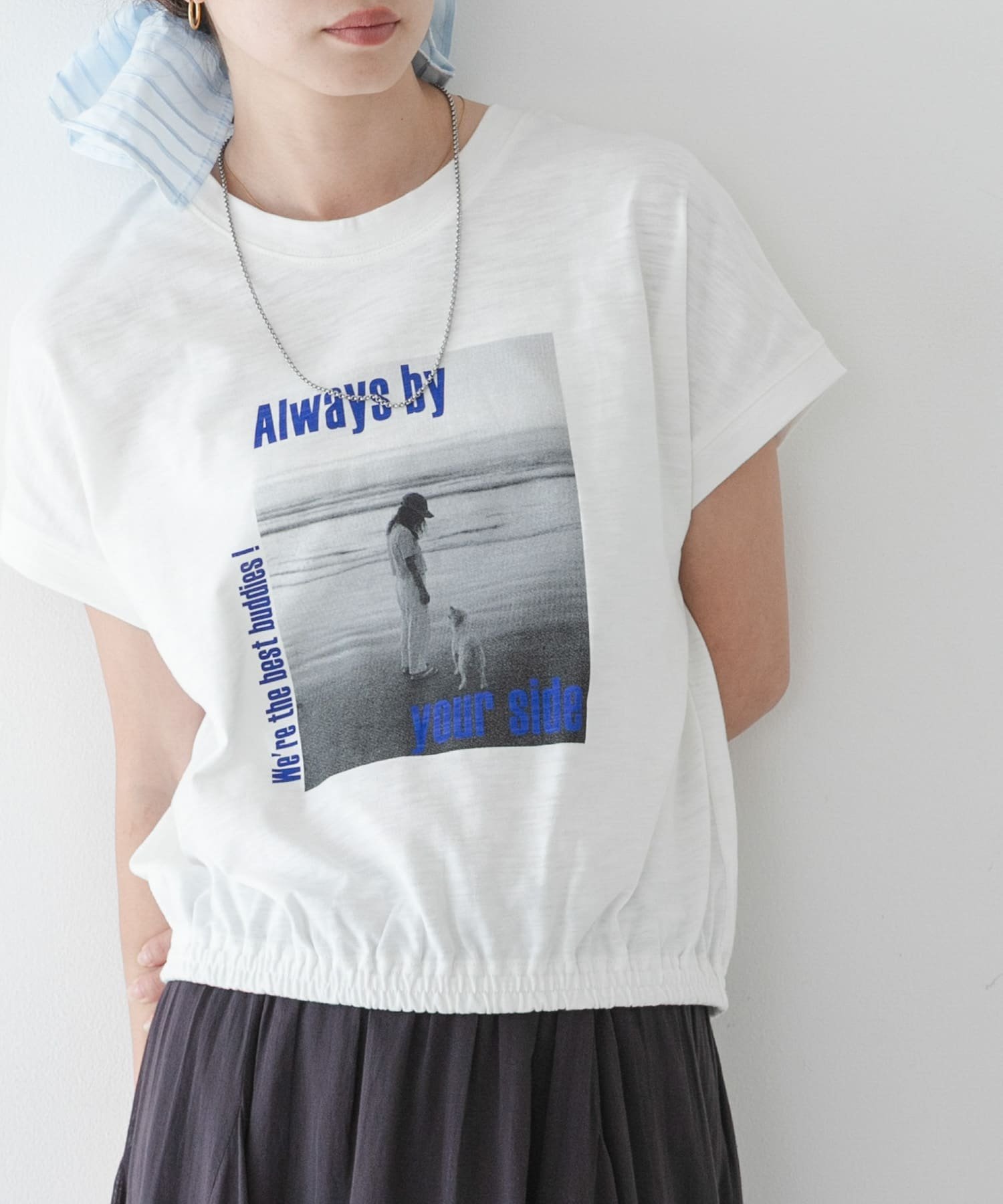 Sonny Label フォトプリントドルマンTシャツ サニーレーベル トップス カットソー・Tシャツ