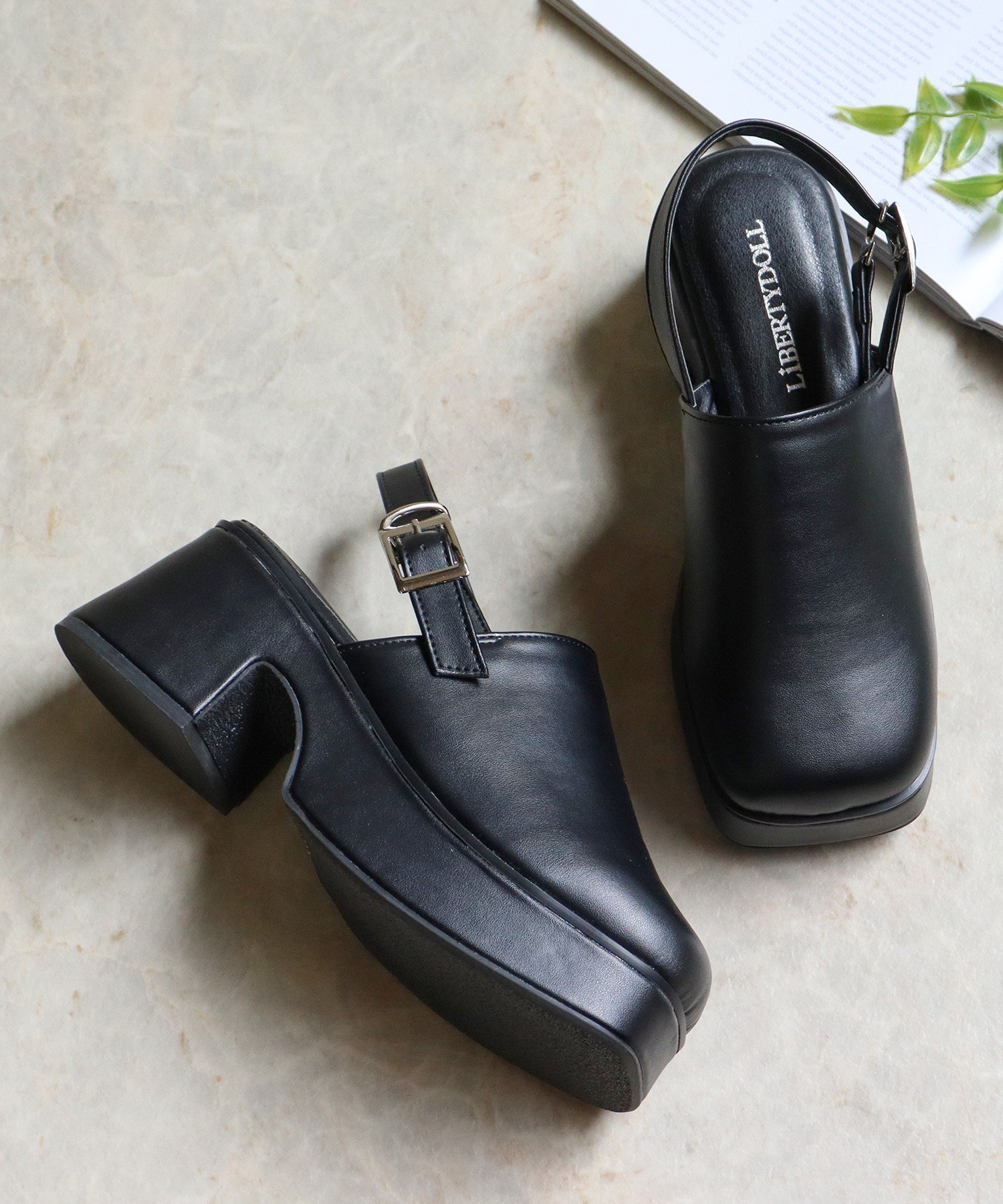 【SALE/20%OFF】LibertyDoll 7cmヒール ワンピース 韓国ファッション オフィス サボ サンダル ☆4177 サンエーフットウェアー シュ...