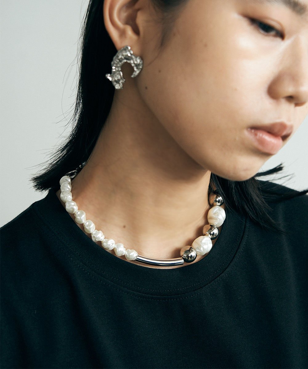 marjour PEARL*METAL NECKLACE マージュール アクセサリー・腕時計 ネックレス シルバーのサムネイル