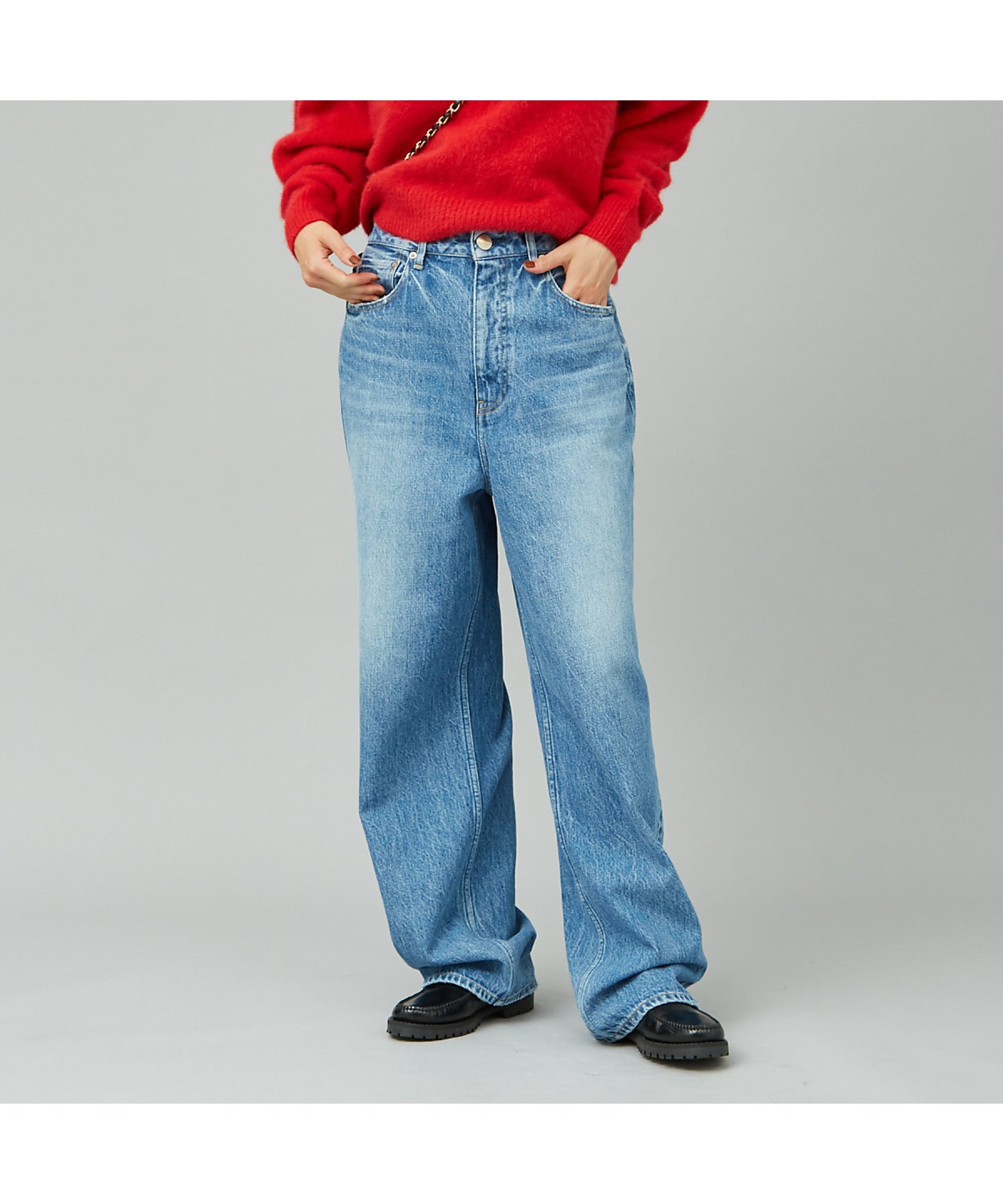 Rouge vif la cle 【RED CARD/レッドカード】別注Dakota ルーズストレートデニム ルージュ・ヴィフ ラクレ パンツ ジーンズ・デニムパンツ ブルー