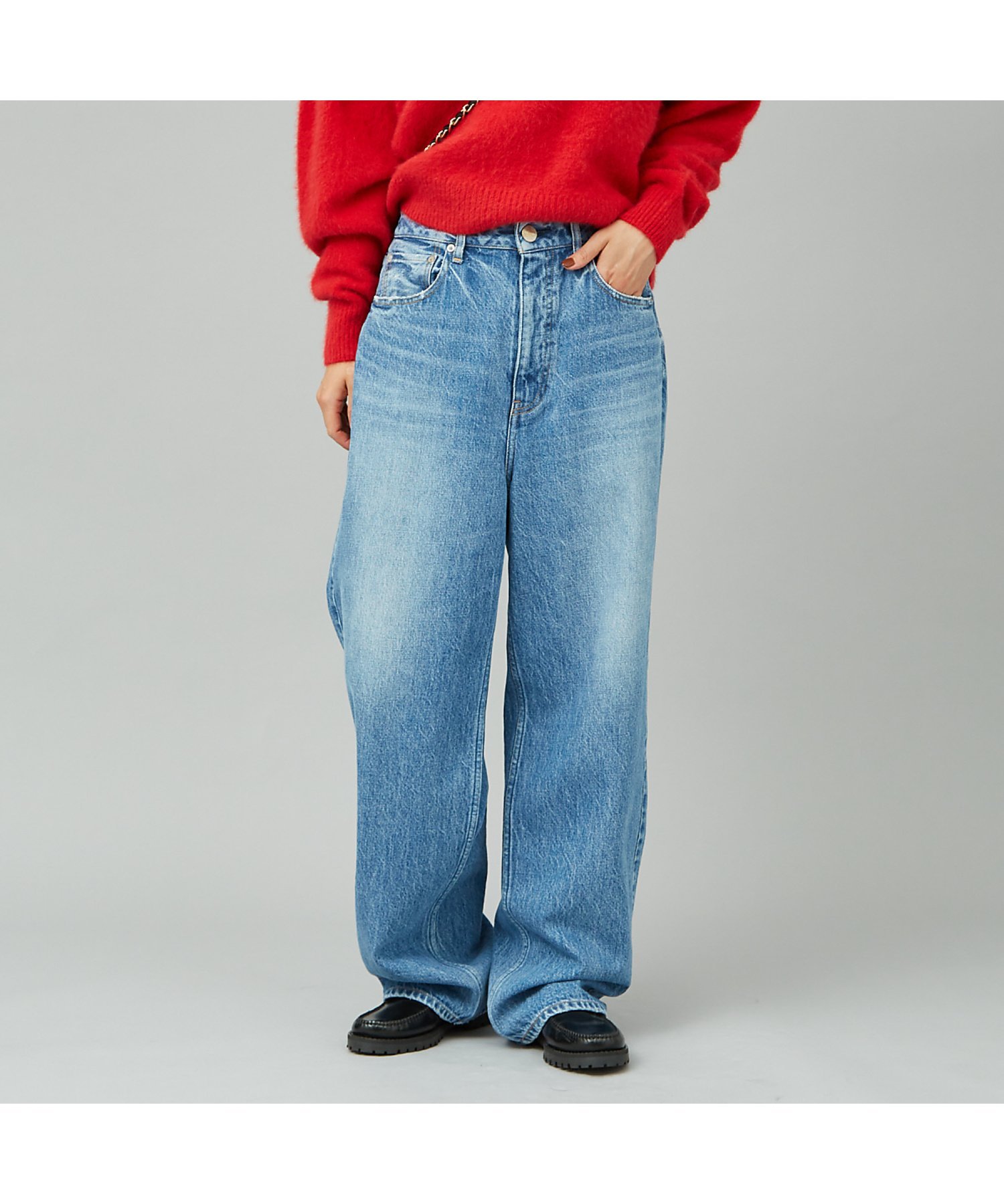 Rouge vif la cle 【RED CARD/レッドカード】別注Dakota ルーズストレートデニム ルージュ・ヴィフ ラクレ パンツ ジーンズ・デニムパンツ ブルー