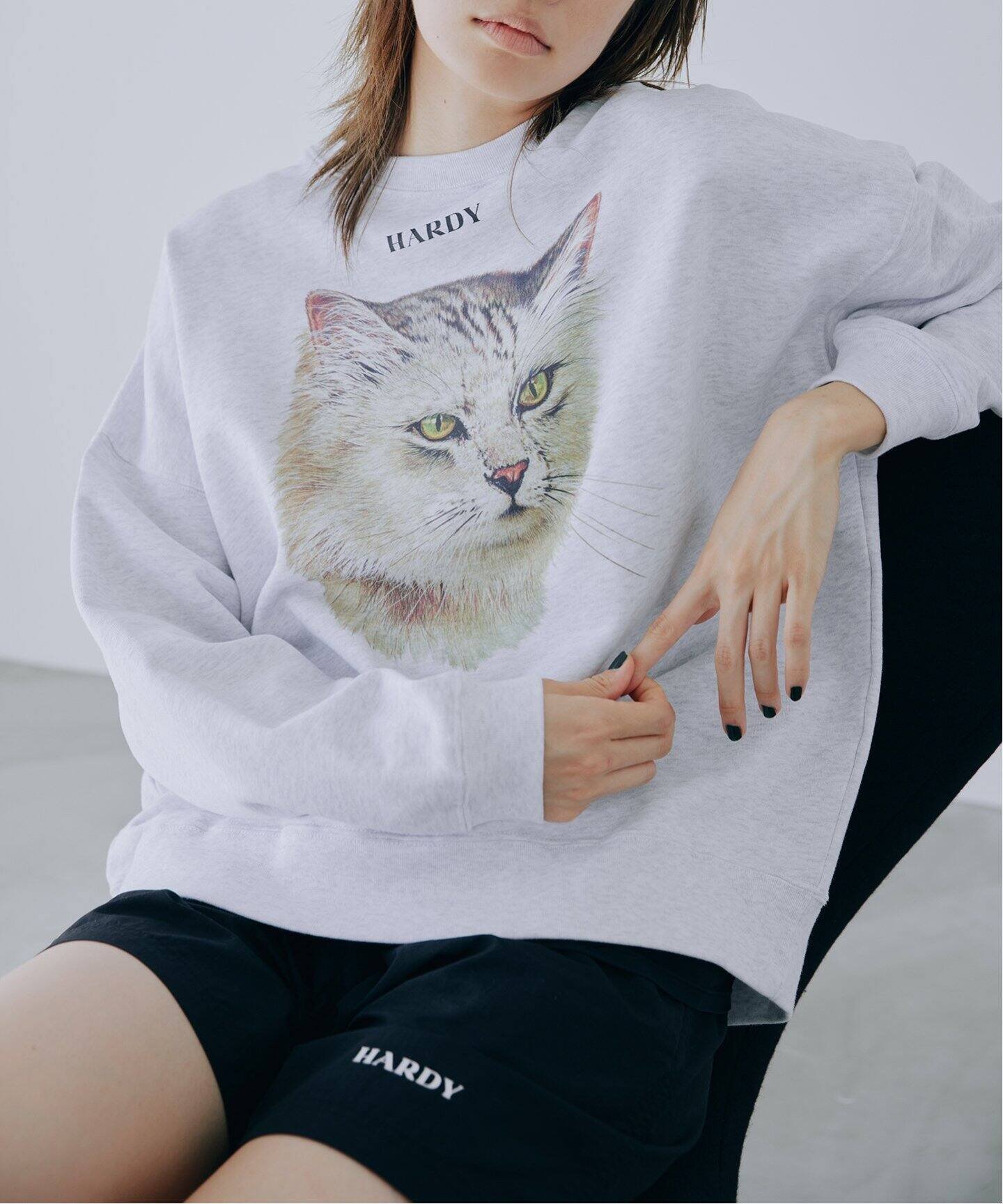 【SALE／30%OFF】Spick & Span 《追加》CAT PRINT スウエット スピックアンドスパン トップス スウェット・トレーナー ブラック グレー【送料無料】のサムネイル