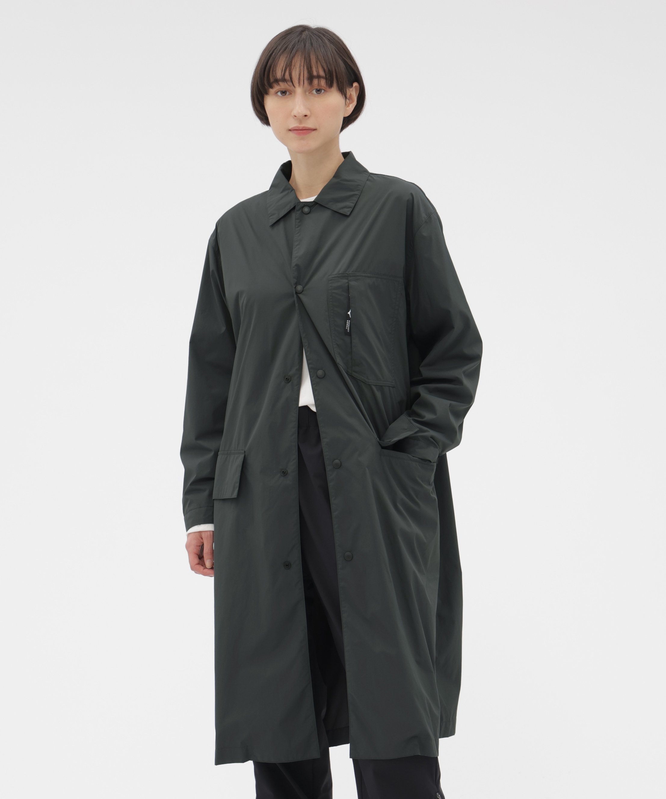 MARGARET HOWELL RECYCLED NYLON COMPACT RIPSTOP COAT マーガレット・ハウエル ジャケット・アウター その他のジャケット・アウター グレー
