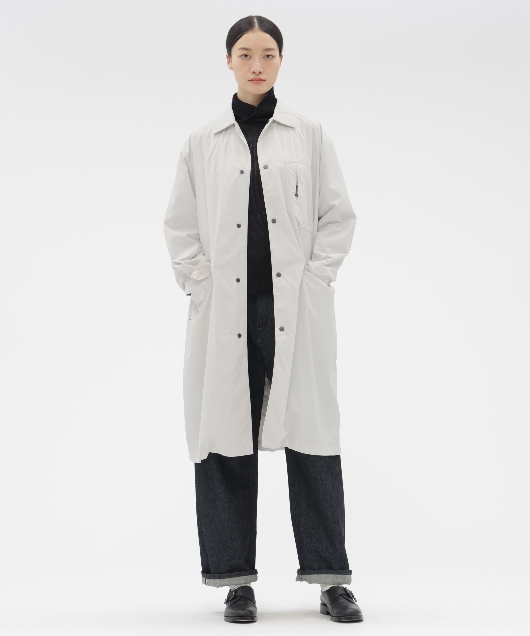 MARGARET HOWELL RECYCLED NYLON COMPACT RIPSTOP COAT マーガレット・ハウエル ジャケット・アウター その他のジャケット・アウター グレー