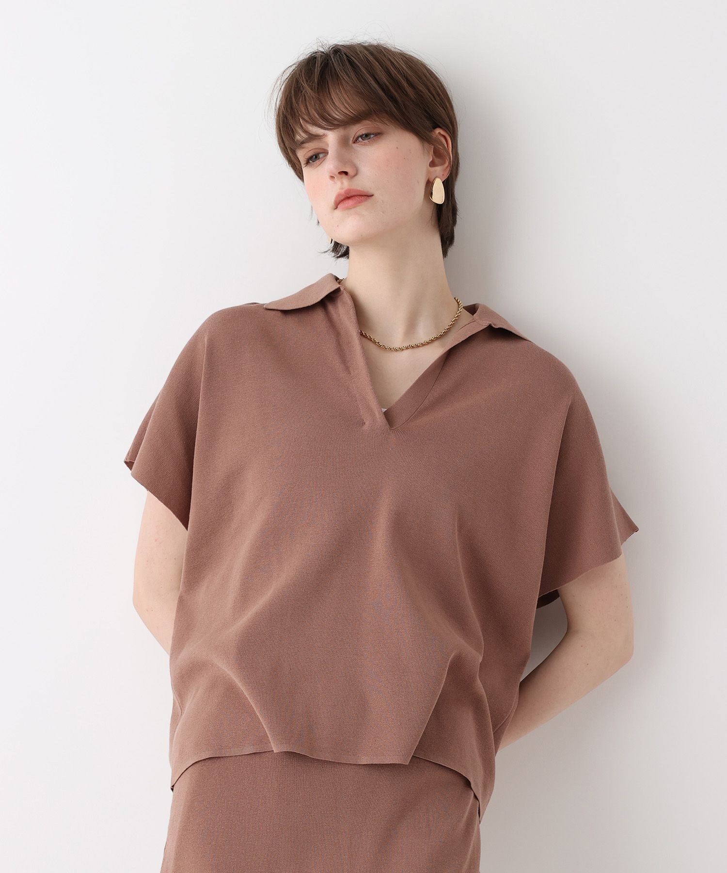 【SALE／40%OFF】allureville ハイツイストソウバリスキッパープルオーバー アルアバイル トップス ニット ブラック グレー ベージュ ピンク【送料無料】