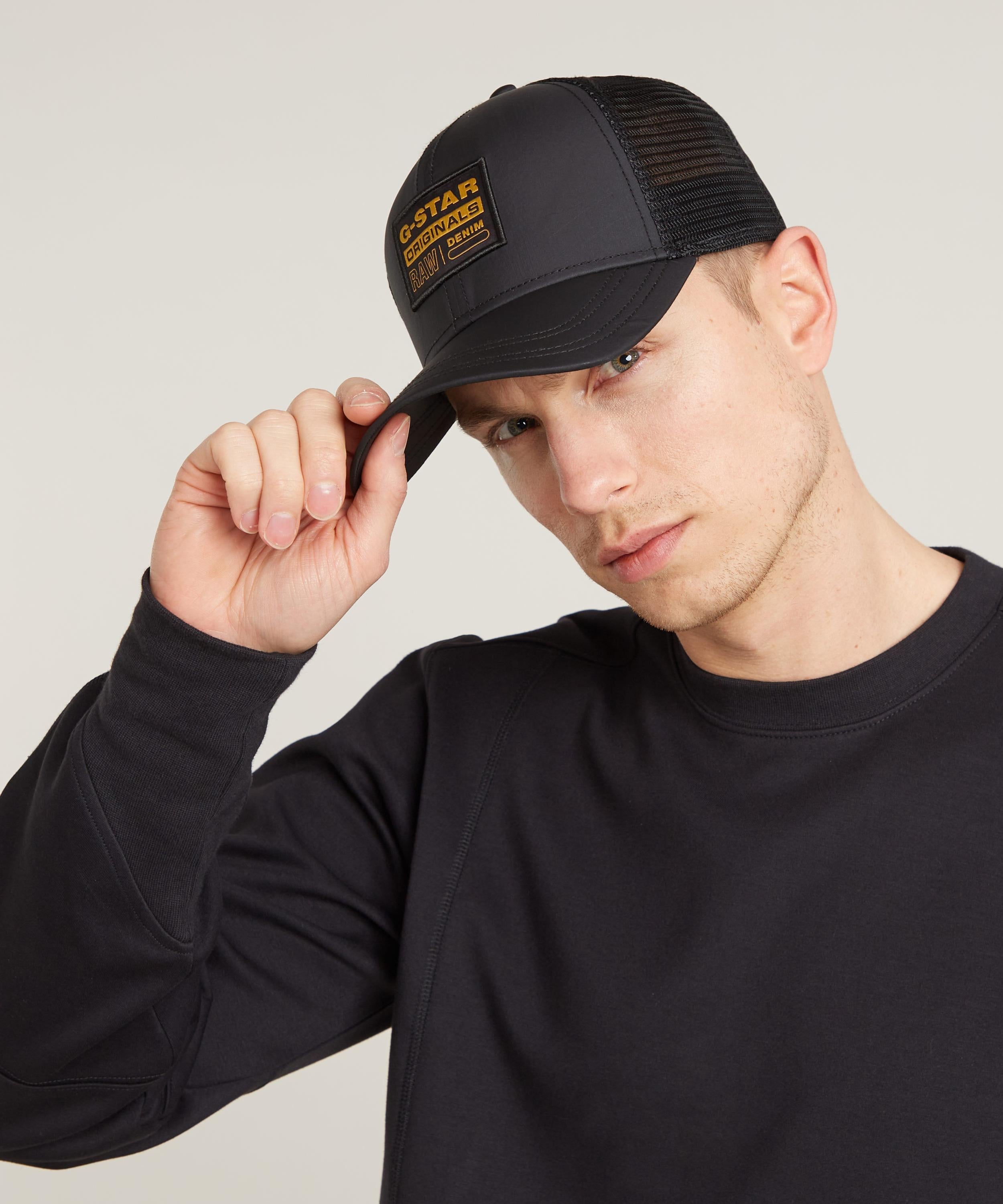 【SALE／30%OFF】G-Star RAW 【公式ショップ】EMBRO BASEBALL TRUCKER CAP/ロゴメッシュキャップ ジースターロゥ 帽子 キャップ ブラック【送料無料】