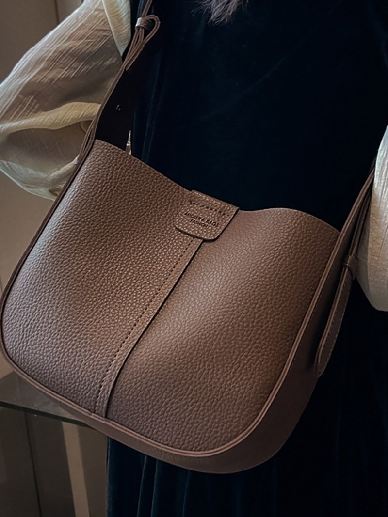 Doux Belle ミニバック付き*カーブラインフェイクレザーバック レディース バッグ ドゥー・ベル バッグ ショルダーバッグ ブラック ブラウン ホワイト【送料無料】