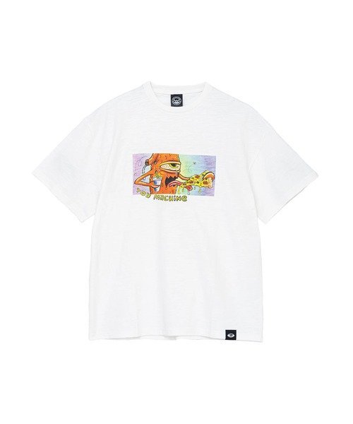 SELECT BRANDS TOY MACHINE/トイマシーン GM PIZZA SECT SLUB YARN SS TEE(MENS) ジャックローズ トップス カットソー・Tシャツ ホワイト