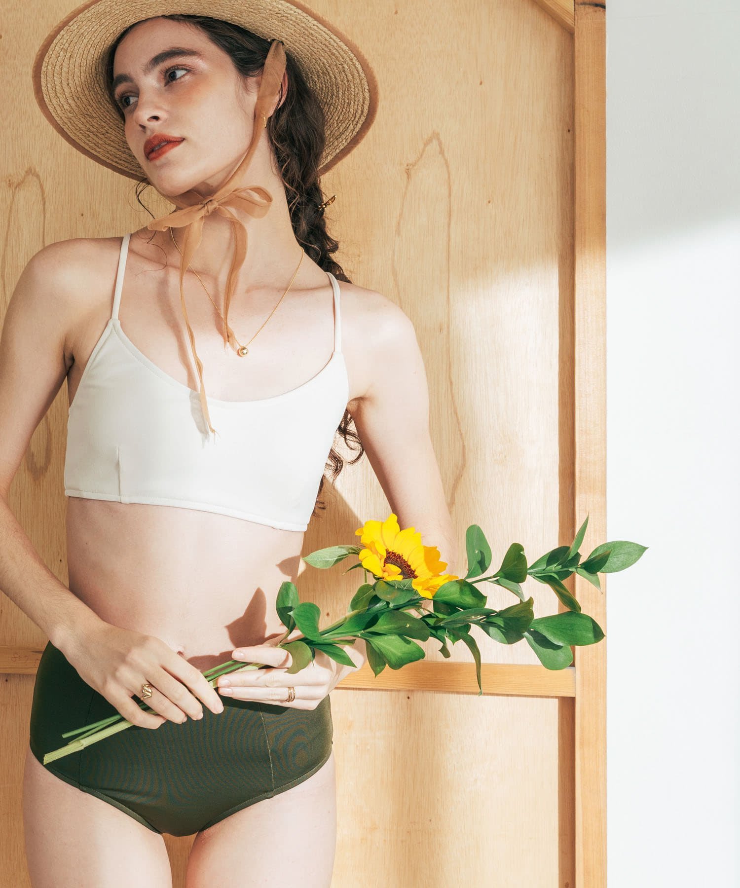 【SALE／34%OFF】SENSE OF PLACE バックデザインスイムウェア センス オブ プレイス 水着・スイムグッズ 水着 ホワイト ベージュ【送料無料】のサムネイル