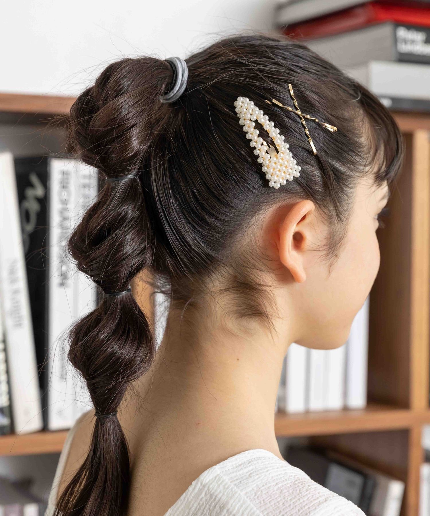 【SALE／16%OFF】GLOBAL WORK (K)パールセットピン/A グローバルワーク ヘアアクセサリー バレッタ・ヘアクリップ・ヘアピン グレー ベージュ