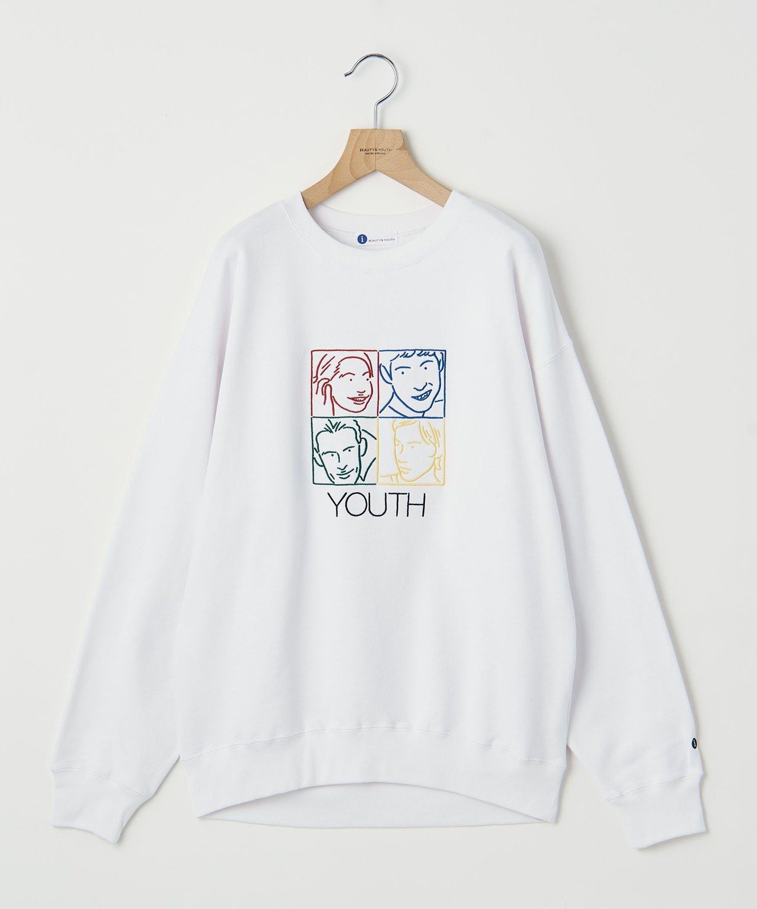 ユナイテッドアローズ 服（父向き） 【SALE／70%OFF】BEAUTY&YOUTH UNITED ARROWS ＜info. BEAUTY&YOUTH＞ エンブロ スウェット クルーネック -YOUTH- ユナイテッドアローズ アウトレット トップス カットソー・Tシャツ ホワイト ブラック