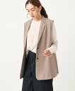 【SALE/20%OFF】eur3 【大きいサイズ】バックチュールジレジャケット エウルキューブ トップス ベスト・ジレ ブラウン ブラック【送料無料】(4)