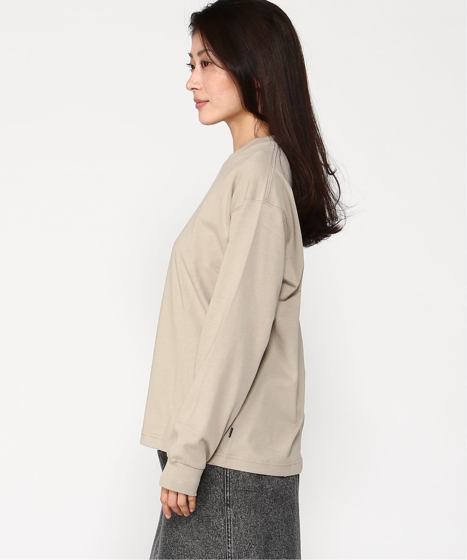 RUSTY RUSTY/(W)TT ナガソデTシャツ オーシャンパシフィック トップス カットソー・Tシャツ ベージュ グレー