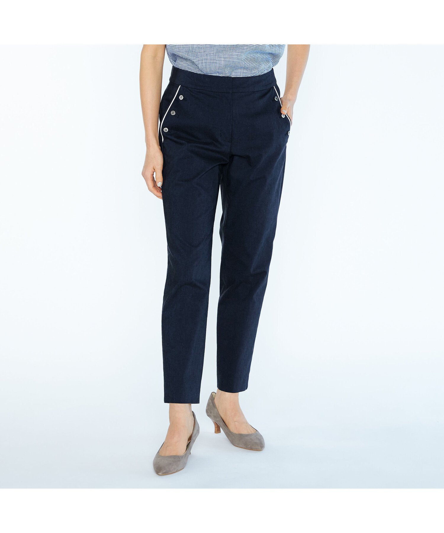 SCAPA ストレッチコットンパンツ スキャパ パンツ その他のパンツ ネイビー グレー