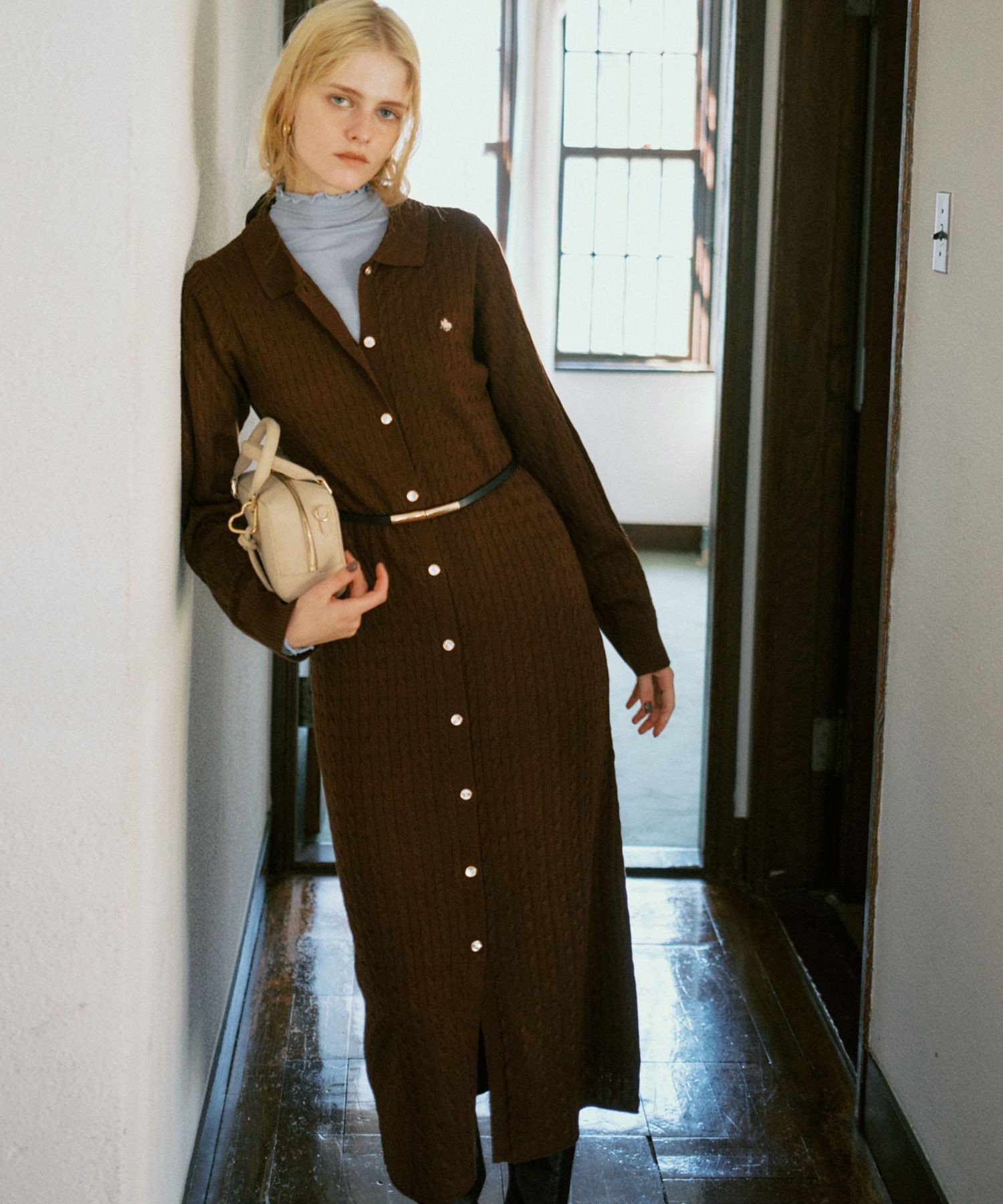 VIS 【POLO BCS】VIS別注ニットワンピース ビス ワンピース・ドレス ワンピース グレー【送料無料】のサムネイル