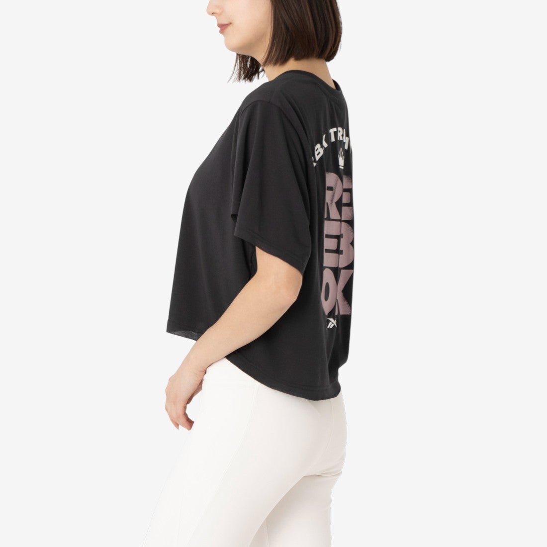 ラックス バットウィング グラフィック Tシャツ / LUX BATWING GRAPHIC T-SHIRT リーボック トップス カットソー・Tシャツ ブラック ホワイト