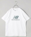 【SALE／10 OFF】New Balance Stacked Logo ショートスリーブTシャツ / MT41502 【限定展開】 フリークスストア トップス カットソー Tシャツ ホワイト グレー ブラック ネイビー