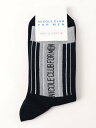 NICOLE CLUB FOR MEN ライン*ロゴデザインクルーソックス ニコル 靴下・レッグウェア その他の靴下・レッグウェア ネイビー ホワイト ブラック