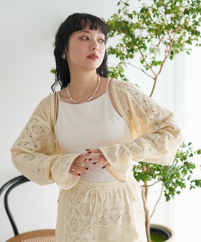 【SALE／70%OFF】FREAK'S STORE インド パッチワークレースボレロ 25SS フリークスストア トップス シ..