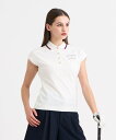 23区GOLF 【WOMEN】遮熱エイトムーブポロ フレンチスリーブ ストレッチ性 吸水速乾 UVカット ニジュウサンクゴルフ トップス ポロシャツ ホワイト ...