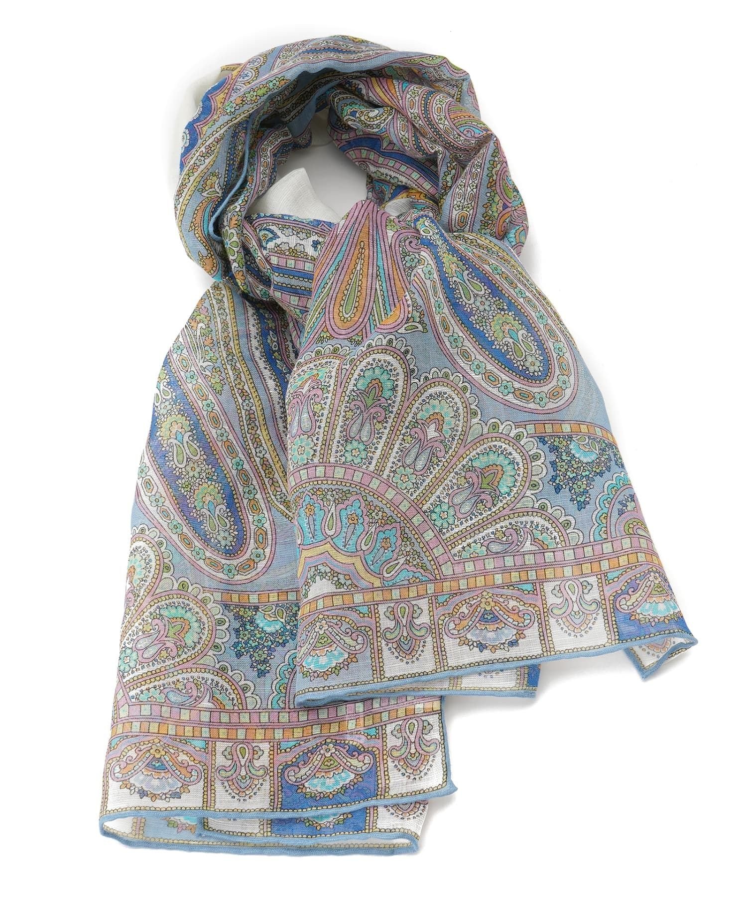 【SALE／47%OFF】Leilian PLUS HOUSE ストール【BINDA】 レリアン　プラスハウス ファッション雑貨 マフラー・ストール・ネックウォーマー ネイビー グリーン【送料無料】