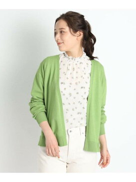 【SALE/40%OFF】grove 天竺トッパーカーディガン グローブ ニット カーディガン ブラック グリーン イエロー ブラウン