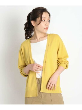 【SALE/40%OFF】grove 天竺トッパーカーディガン グローブ ニット カーディガン ブラック グリーン イエロー ブラウン
