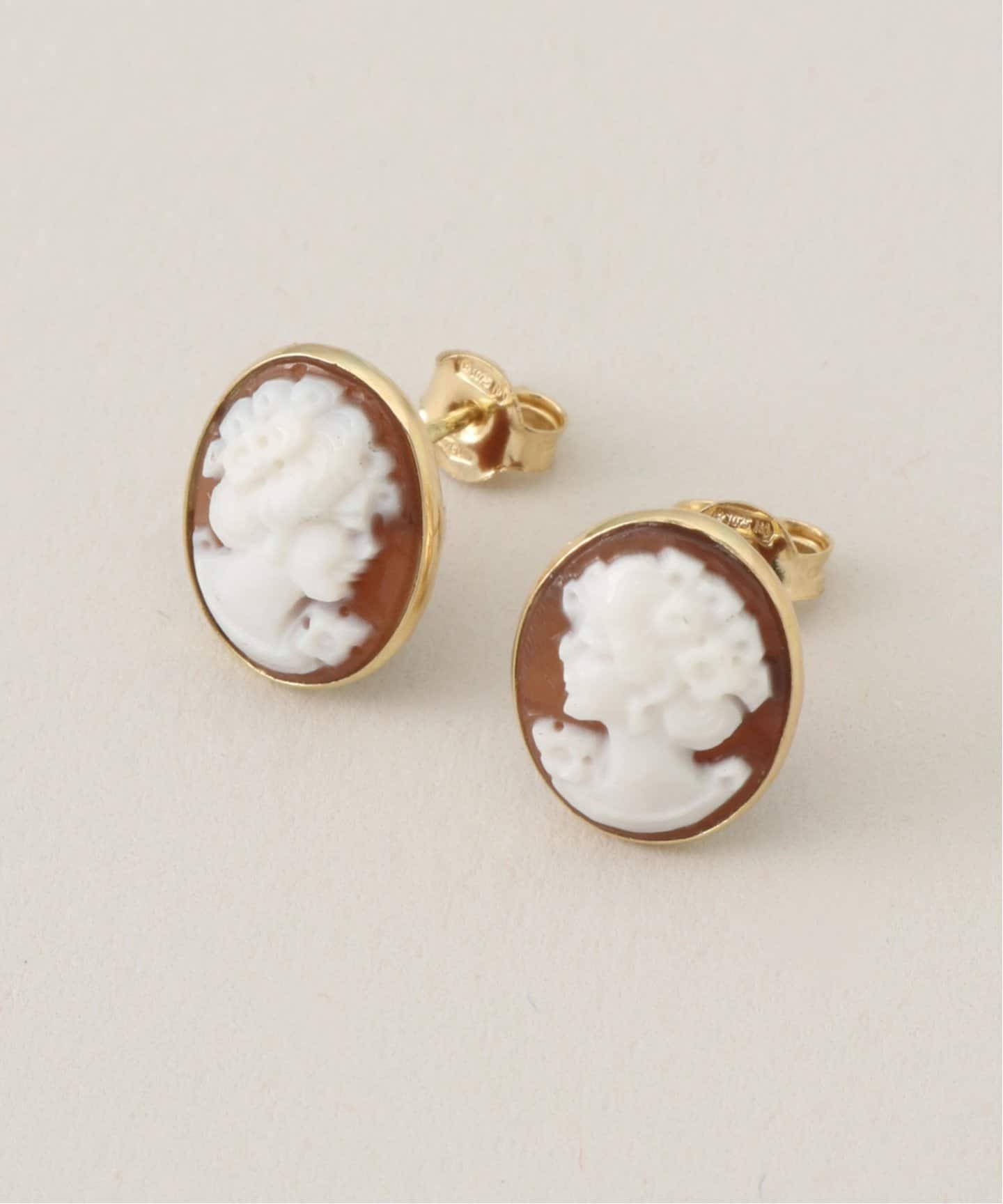 VERMEIL par iena 【ANTONINO DE SIMONE】Pair Cameo ピアス ヴェルメイユ パー イエナ アクセサリー・腕時計 ピアス ゴールド【送料無料】