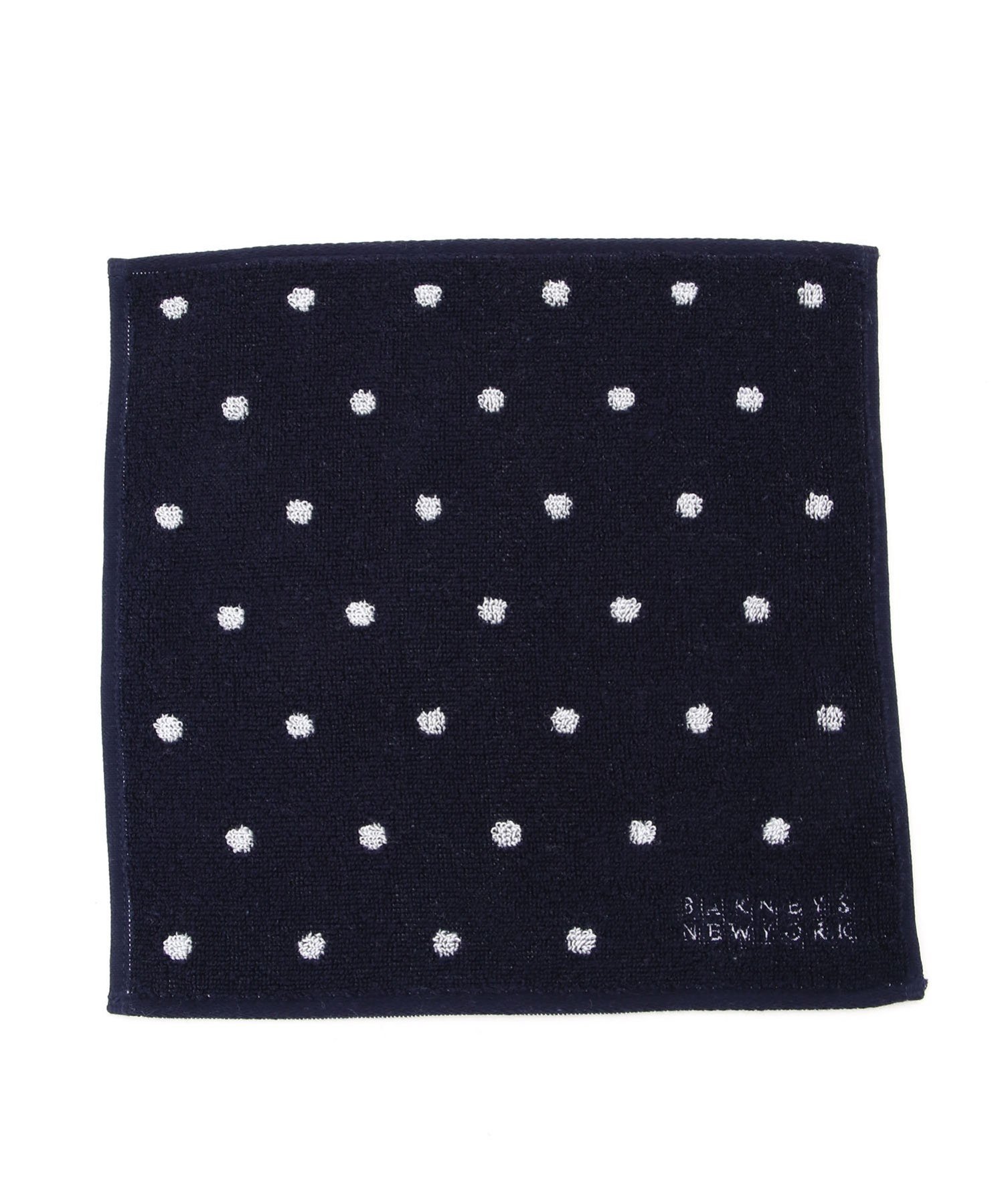 BARNEYS NEW YORK (M)タオルハンカチ ドット バーニーズ　ニューヨーク ファッション雑貨 ハンカチ・ハンドタオル ネイビーのサムネイル