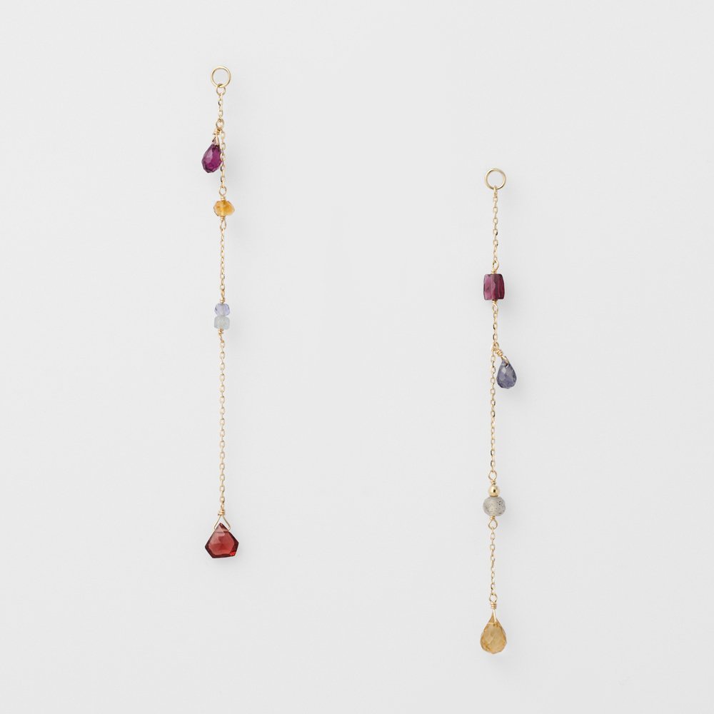 agete K10マルチストーンピアスチャーム アガット アクセサリー・腕時計 その他のアクセサリー・腕時計【送料無料】