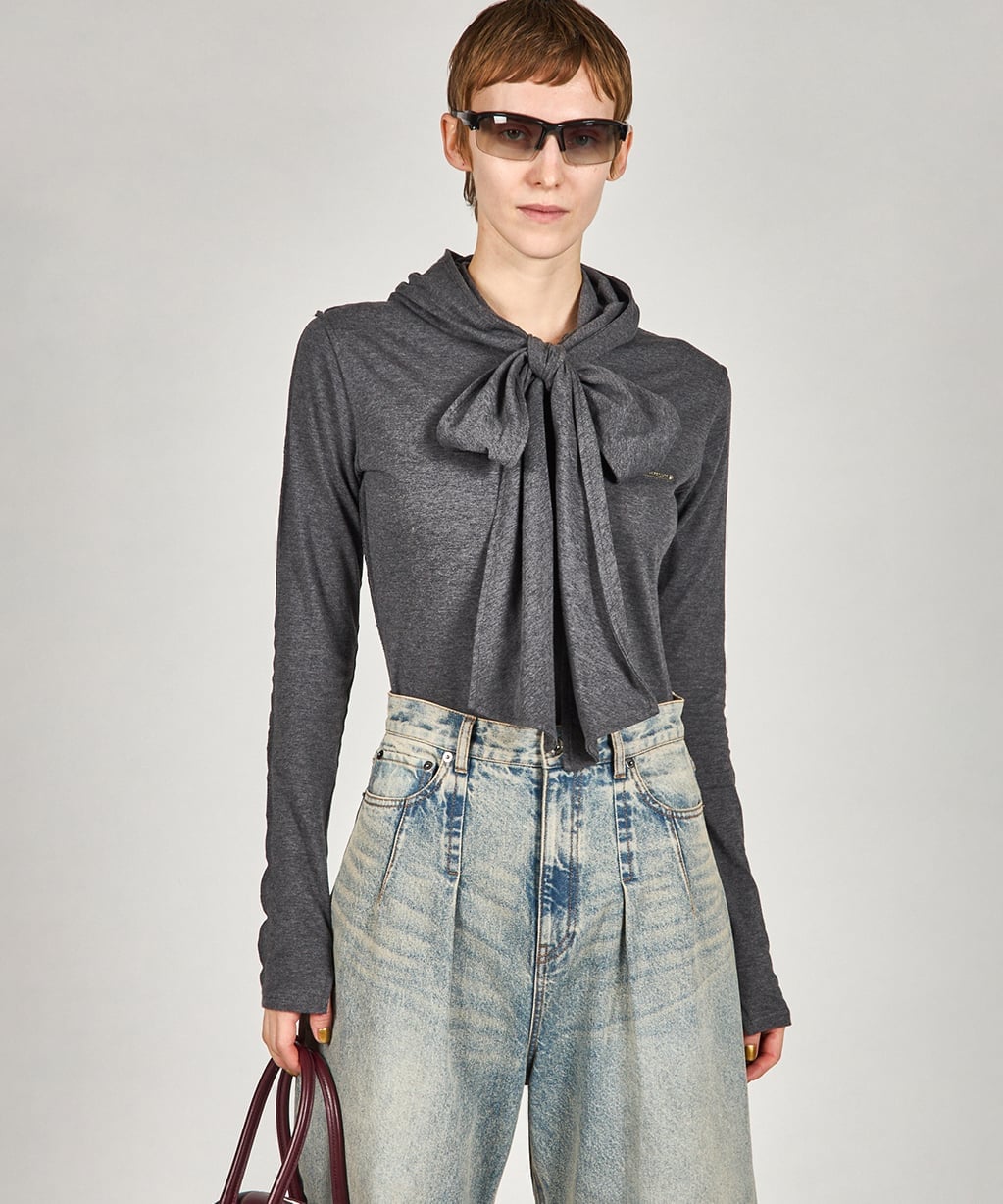 PRANK PROJECT ボウタイトップス プランク プロジェクト トップス カットソー・Tシャツ グレー【送料無料】のサムネイル