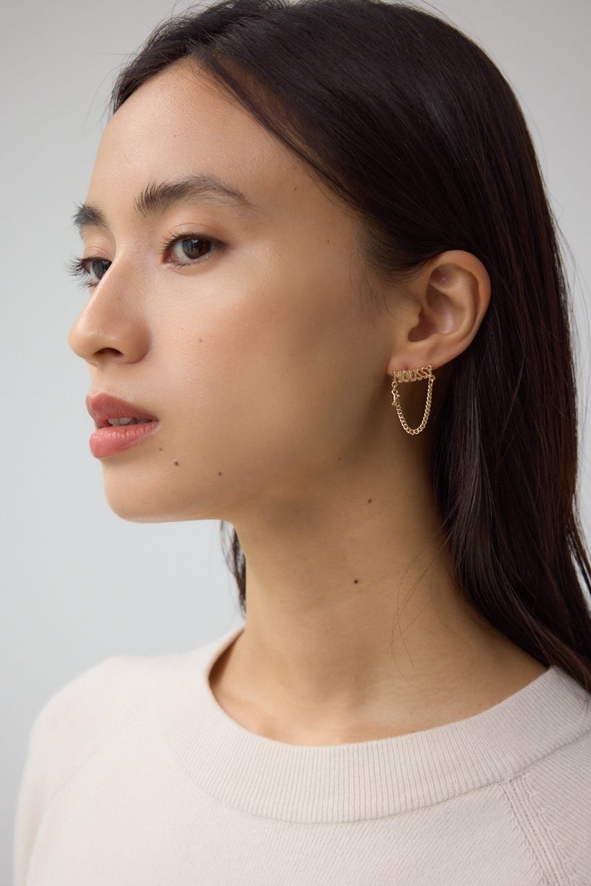 AZUL BY MOUSSY ロゴチェーンピアス アズールバイマウジー アクセサリー・腕時計 その他のアクセサリー・腕時計