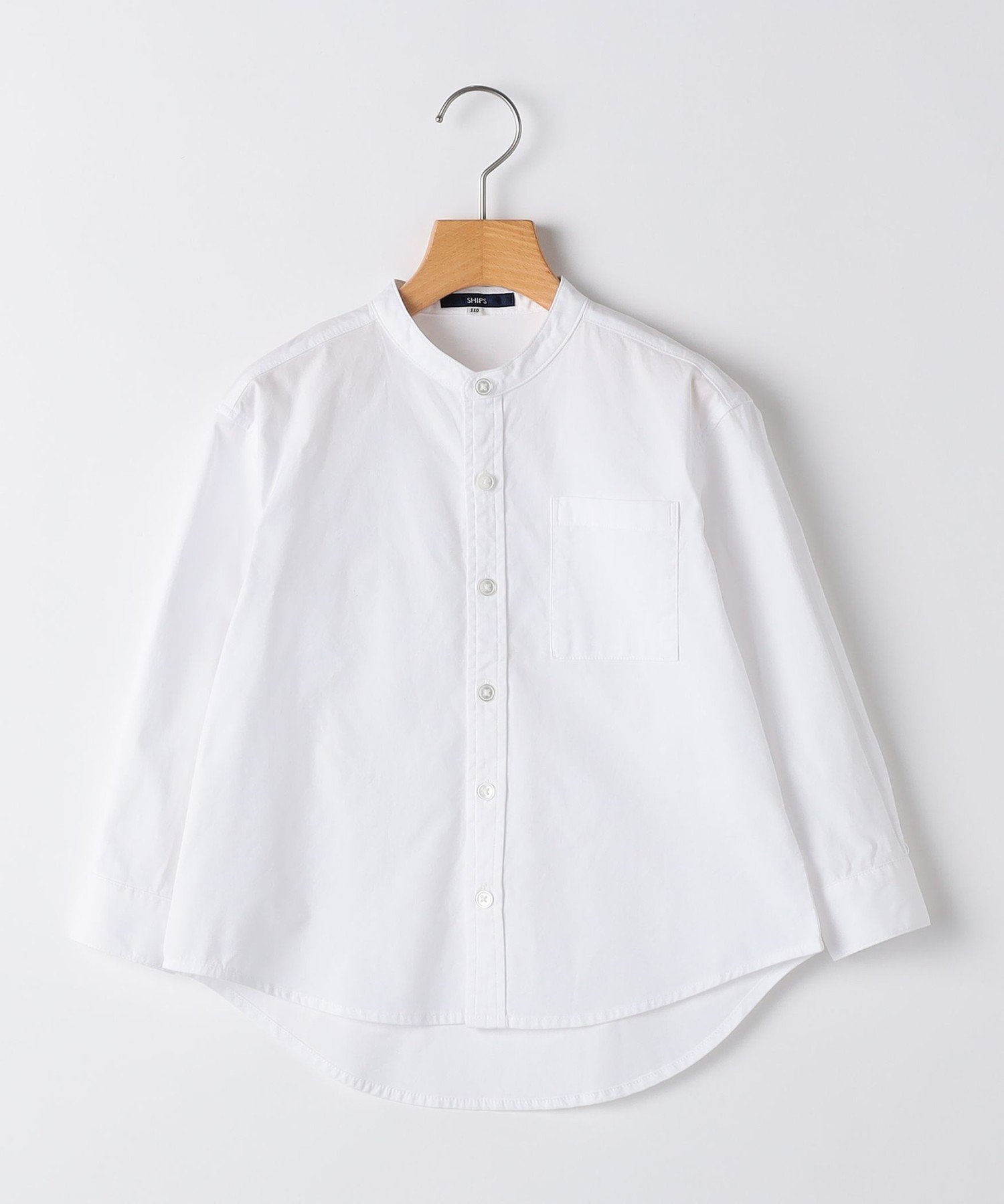 SHIPS KIDS SHIPS KIDS:100~130cm /バンドカラー シャツ シップス トップス シャツ・ブラウス ホワイト【送料無料】