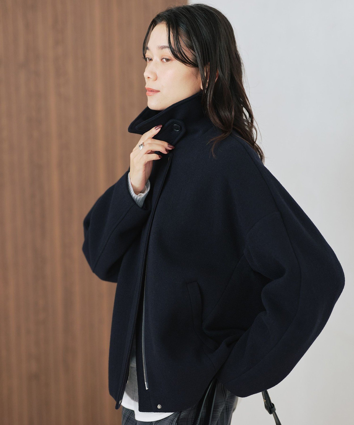 UNITED ARROWS green label relaxing 【結論シリーズ】エリートライトコート[size SHORTあり] ユナイテッドアローズ グリーンレーベルリラクシング ジャケット・アウター ブルゾン・ジャンパー ネイビー ホワイト【送料無料】のサムネイル