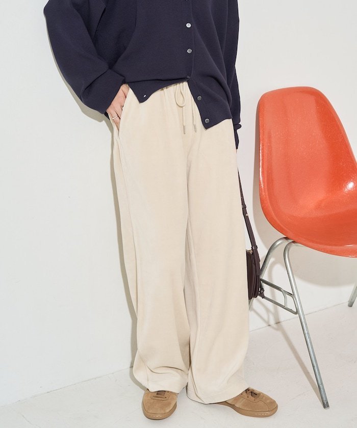 FREAK'S STORE カット ベロア ライン ワイド パンツ【限定展開】 25AW フリークスストア パンツ その他のパンツ ベージュ ブルー ピンク ブラウン ブラック【送料無料】のサムネイル