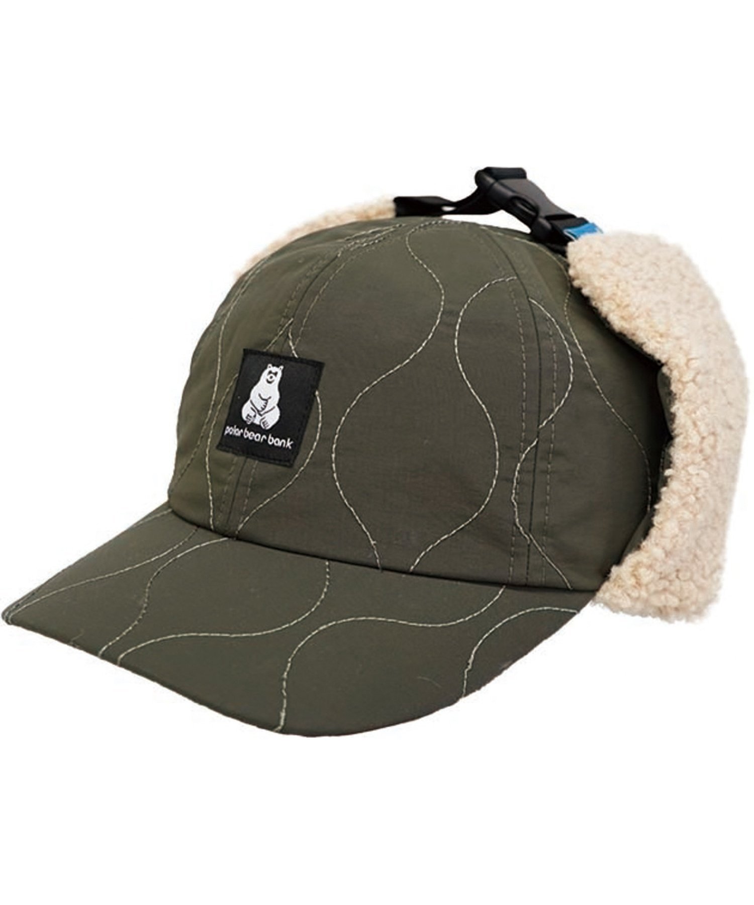 BACKYARD FAMILY ポーラーベアバンク キルティングボアキャップ/バケットハット ローラ 帽子 キャップ グリーン グレー