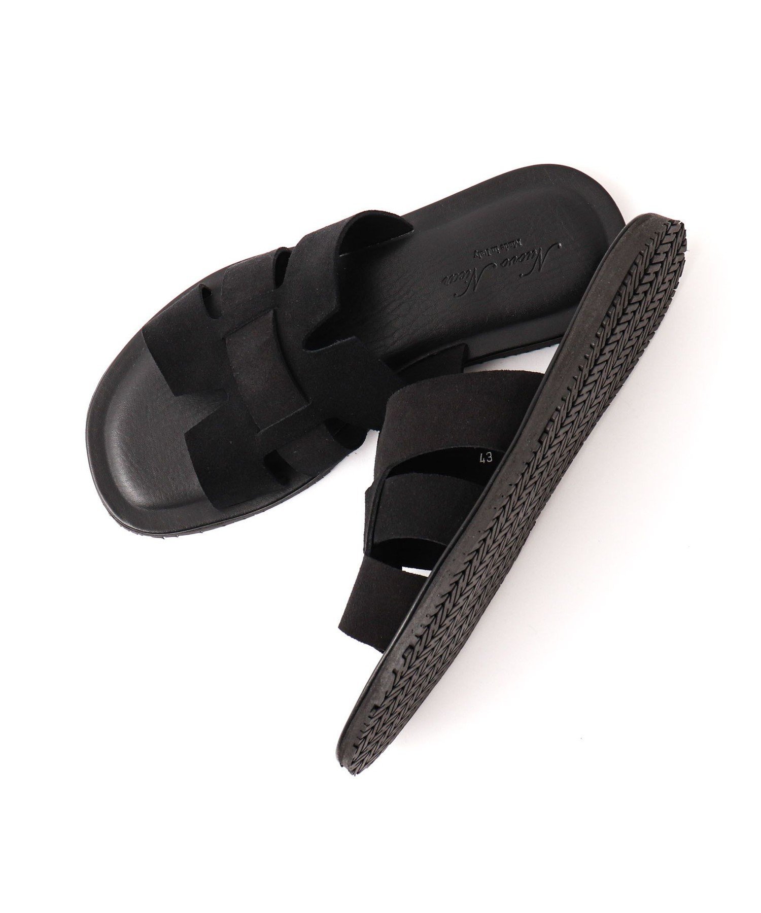 【SALE／20%OFF】NOLLEY'S goodman 【Nuovo Nicar/ヌーヴォ・ニカール】別注スエードメッシュレザーサンダル ノーリーズ シューズ・靴 サンダル ブラック【送料無料】