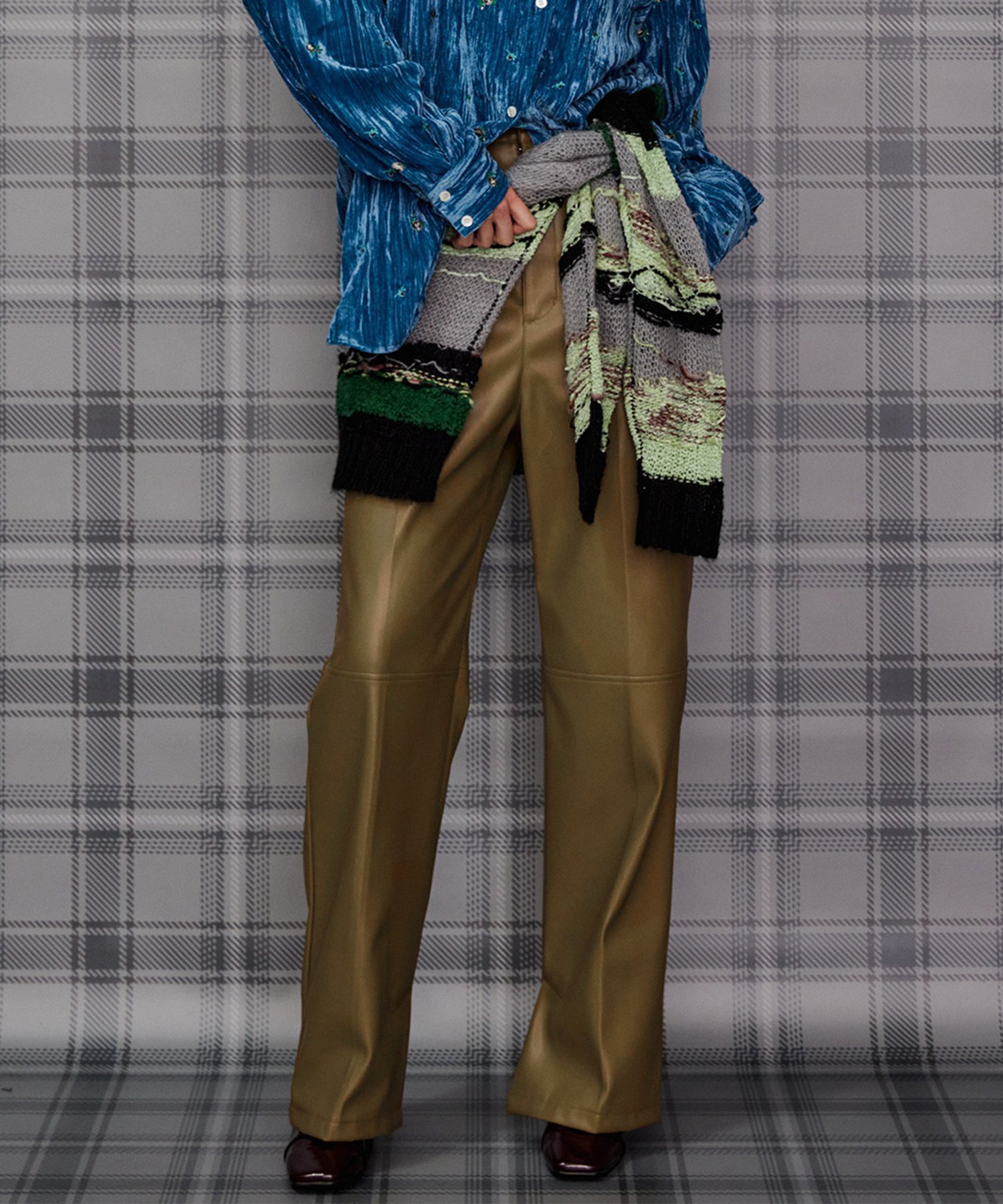 MAISON SPECIAL Straight Vegan Leather Pants メゾンスペシャル パンツ その他のパンツ ブラック