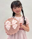 【SALE／50%OFF】axes femme kids パールリボン付雑材ショルダー アクシーズファム バッグ ショルダーバッグ ピンク ベージュ