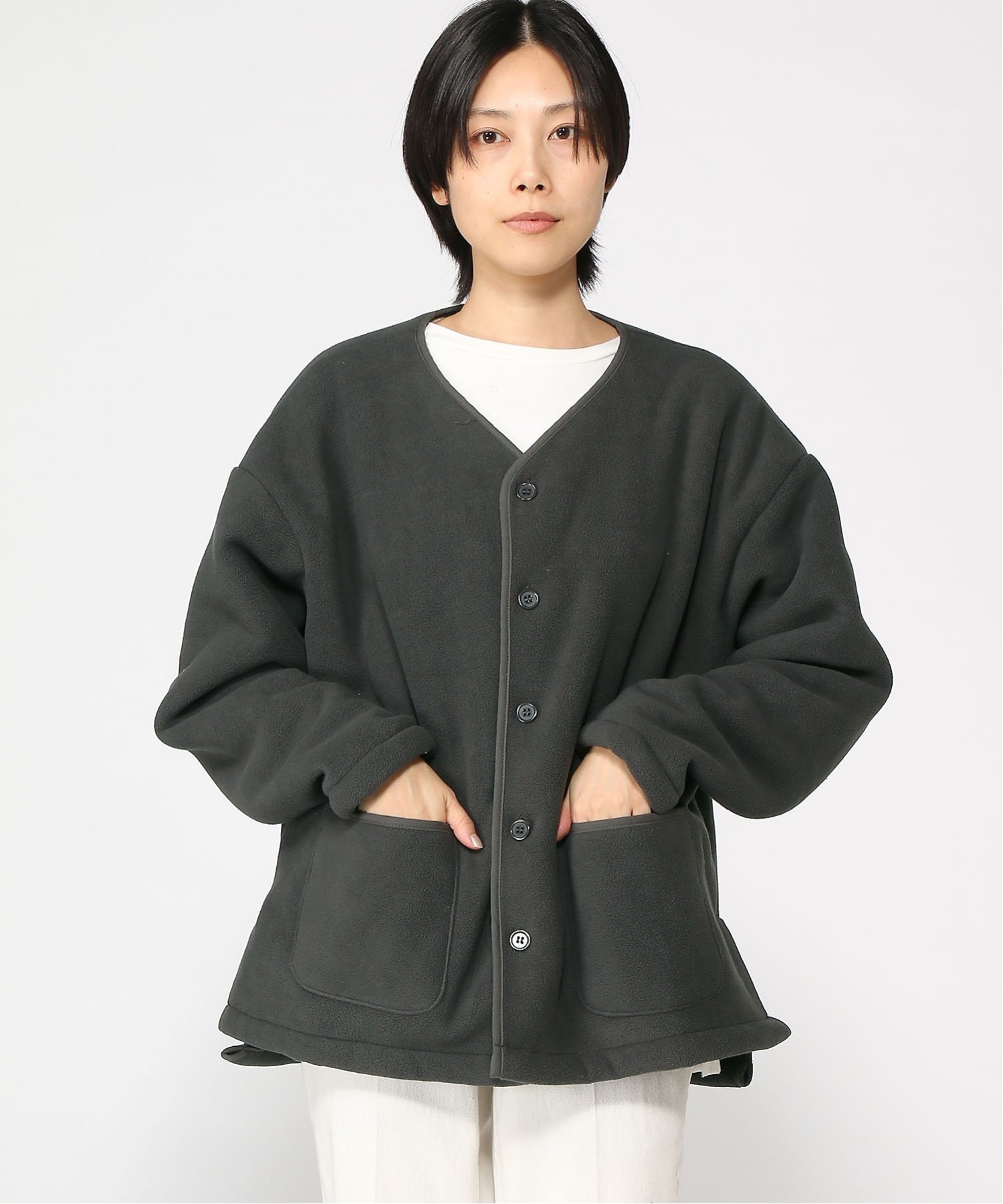 【SALE／43%OFF】GLOBAL WORK Smile Seed Store (W)アタタカルームカーデ グローバルワーク スマイルシードストア インナー・ルームウェア その他のインナー・ルームウェア グレー ホワイト