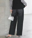 Pierrot デニムワイドパンツ ピエロ パンツ ジーンズ・デニムパンツ ブラック ブルー【送料無料】