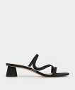 CHARLES & KEITH Arden アーデン ウェービーストラップミュール チャールズアンドキース シューズ・靴 ミュール ブラック【送料無料】