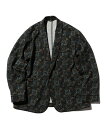 【SALE/50%OFF】BEAMS PLUS BEAMS PLUS / スラブ メッシュ プリント 1ボタン スモーキング ジャケット ビームス アウトレット ジャケット・アウター テーラードジャケット・ブレザー ブラウン ネイビー【送料無料】